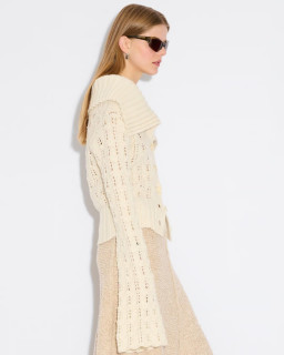Long Oversized Chunky Wool Cardigan