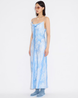 Long Sleeved Blue Maxi Dress