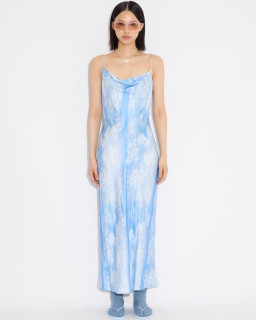 Long Sleeved Blue Maxi Dress