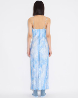 Long Sleeved Blue Maxi Dress